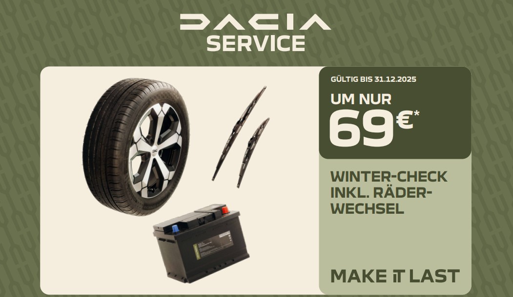 Wintercheck inkl Räderwechsel Gerne reinigen & lagern wir Ihre Sommerräder bei uns ein!