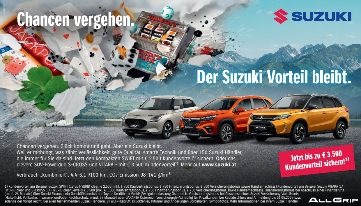 bis zu € 3.500,- Kundenvorteil sichern | Großer Premierebonus e Vitara | Finanzierungs- und Versicherungsbonus